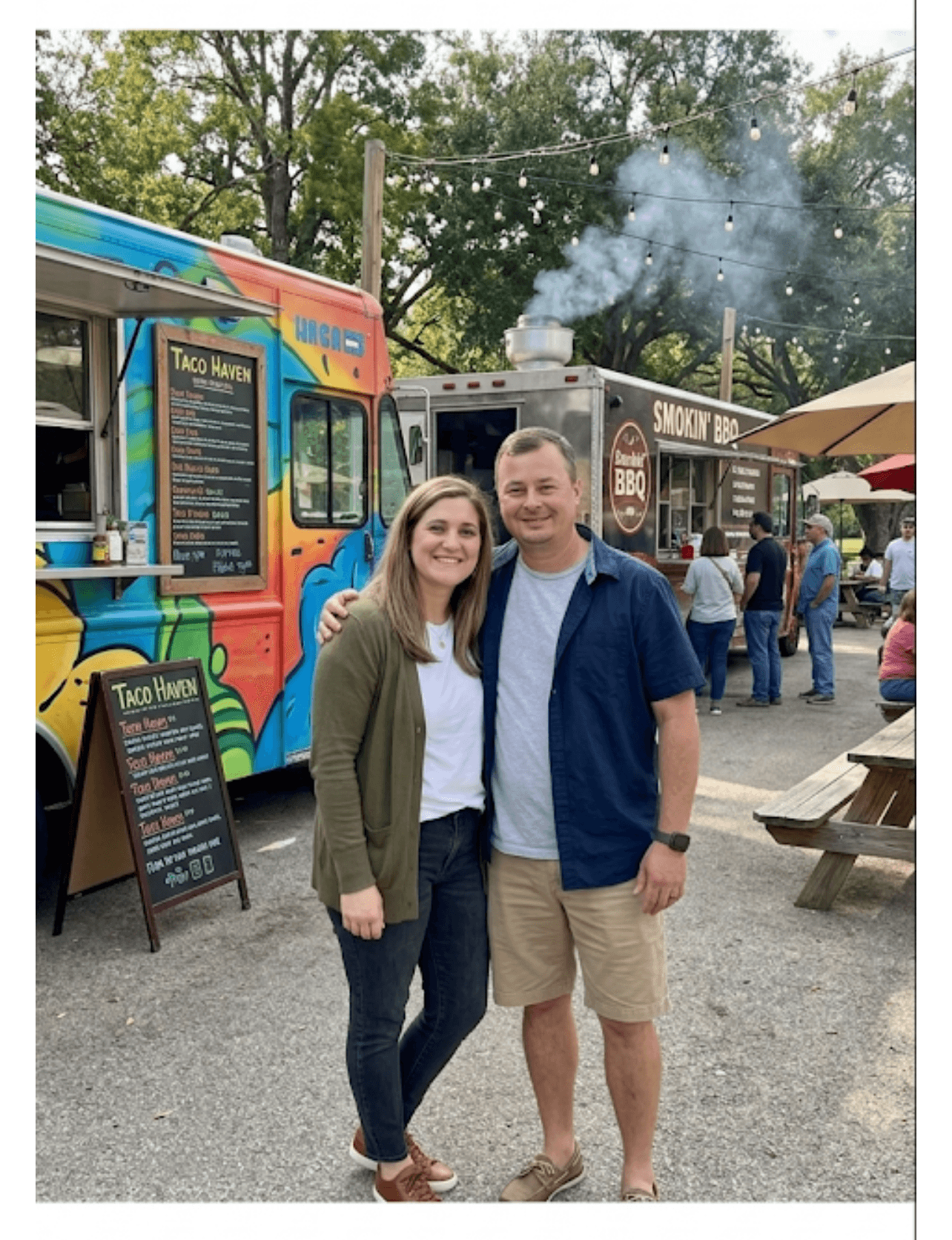 The team at a food truck park in Austin, TX